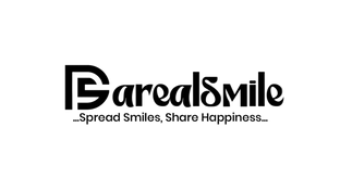 Darealsmile logo with tagline 'Spread Smiles, Share Happiness' on a white background