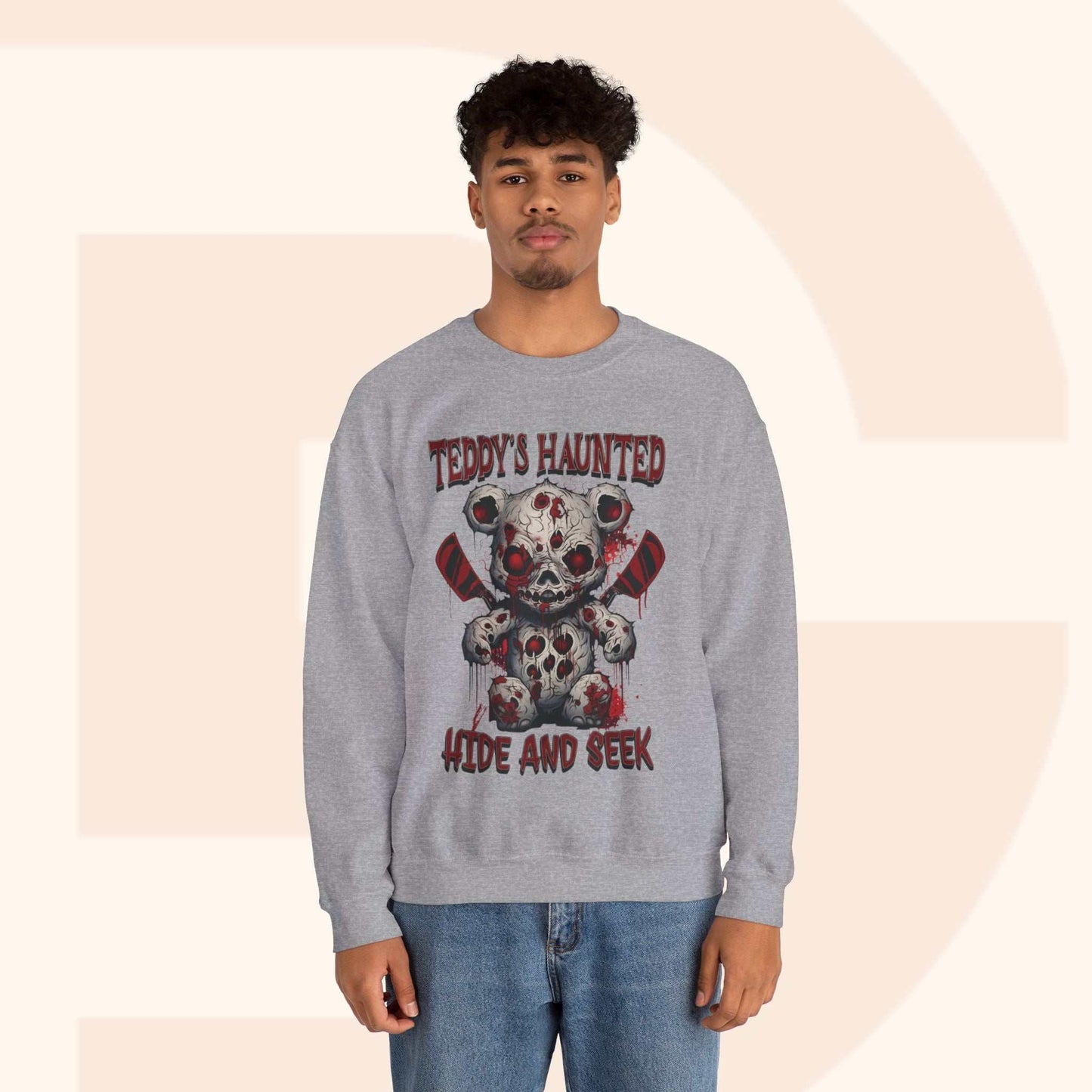 Teddy's Haunted Hide and Seek Halloween Sweatshirt