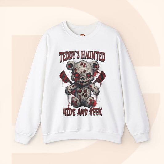 Teddy's Haunted Hide and Seek Halloween Sweatshirt