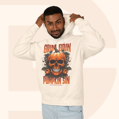 Grin Grin Pumpkin Sweatshirt - Mischievously Cute Halloween Hoodie