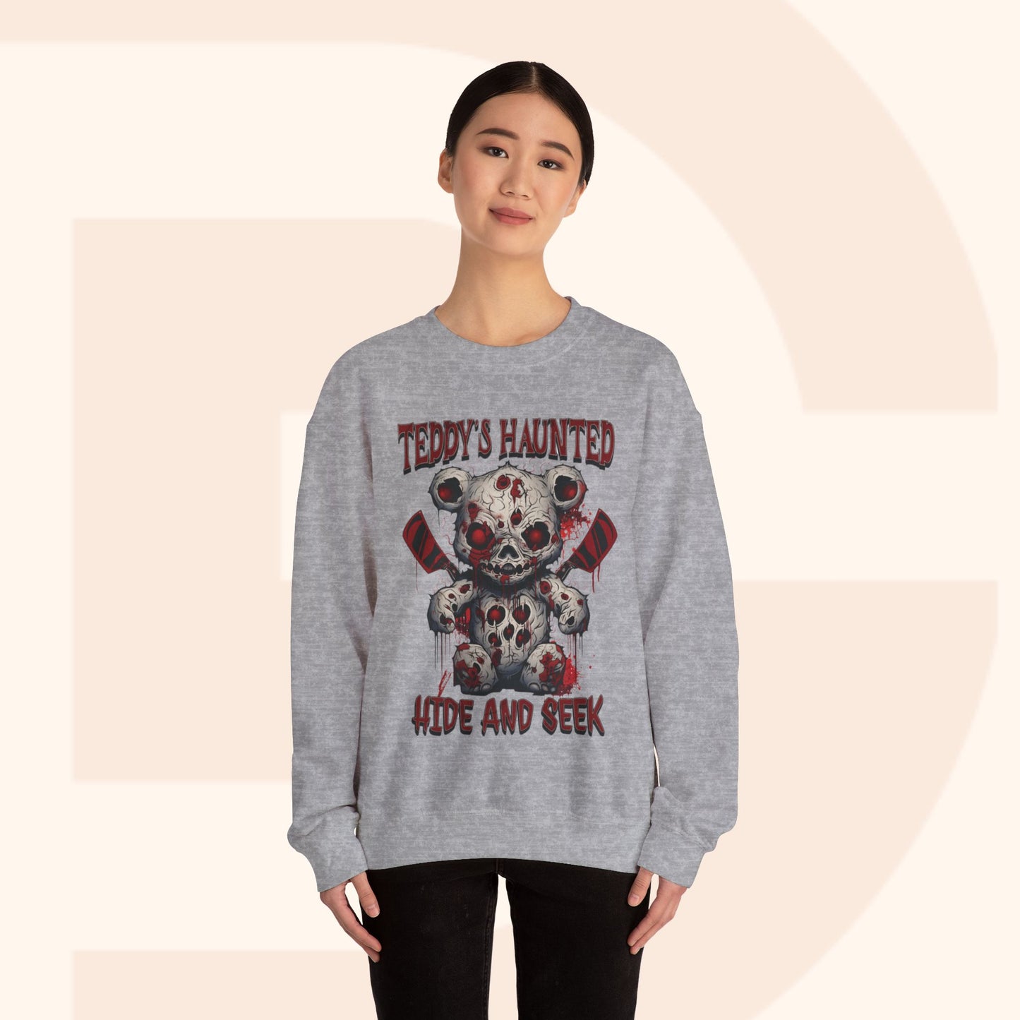 Teddy's Haunted Hide and Seek Halloween Sweatshirt