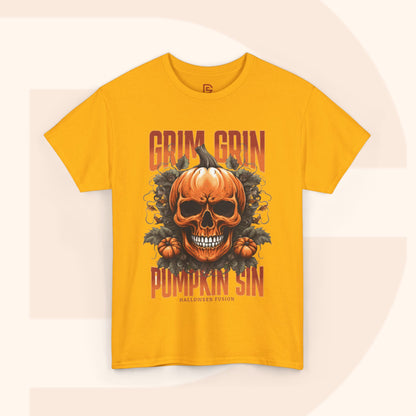 Grin Grin Pumpkin Sin Halloween T-shirt