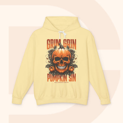 Grin Grin Pumpkin Sweatshirt - Mischievously Cute Halloween Hoodie