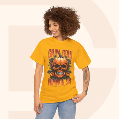 Grin Grin Pumpkin Sin Halloween T-shirt