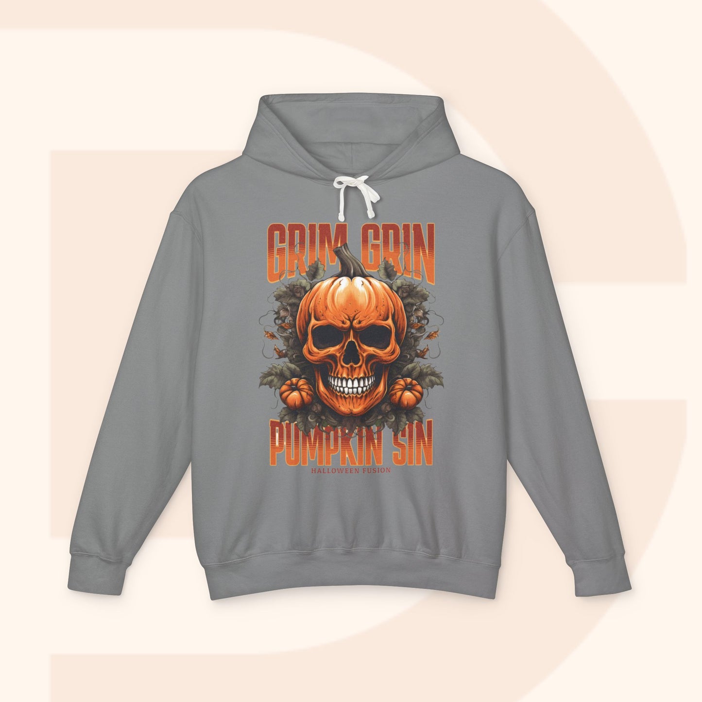 Grin Grin Pumpkin Sweatshirt - Mischievously Cute Halloween Hoodie