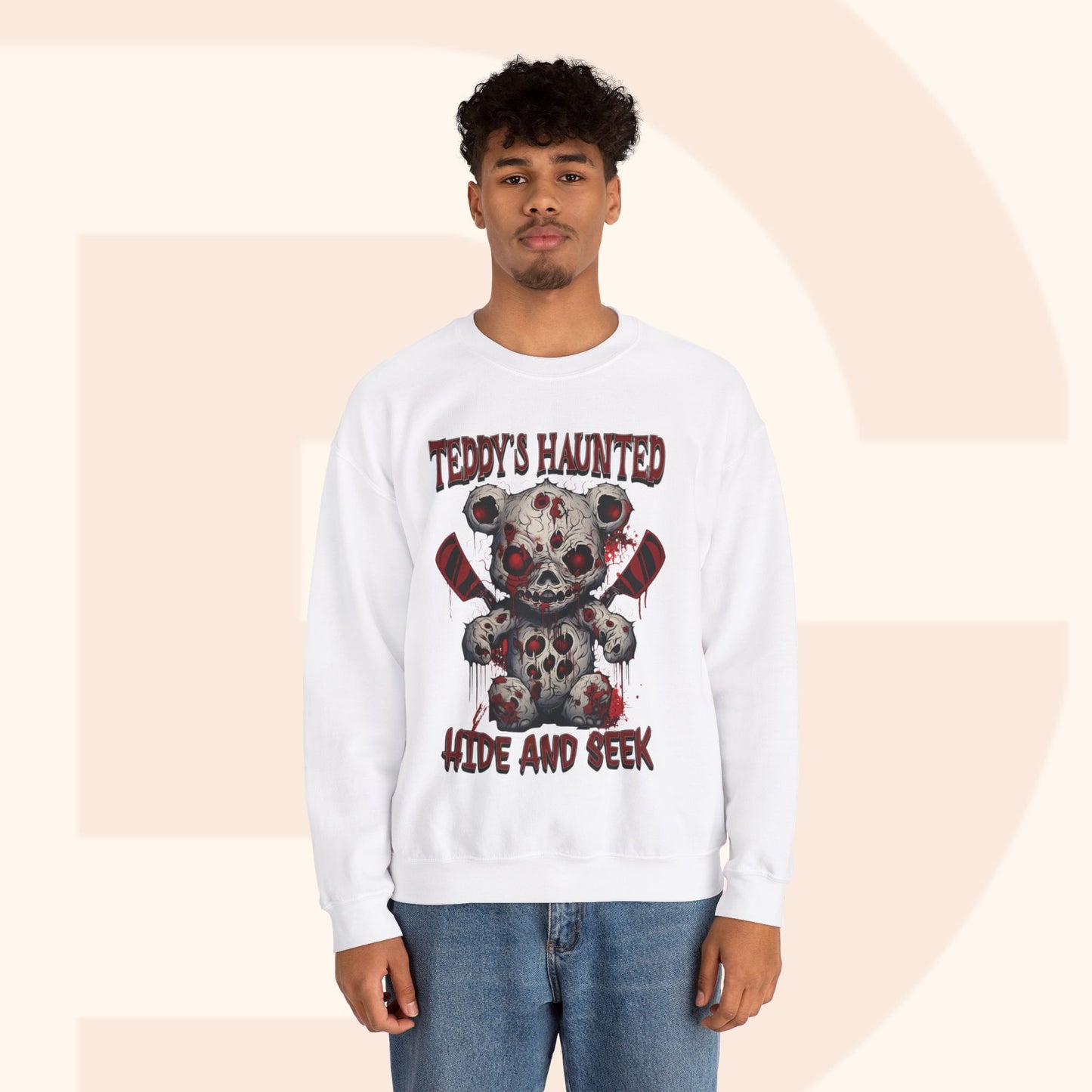 Teddy's Haunted Hide and Seek Halloween Sweatshirt