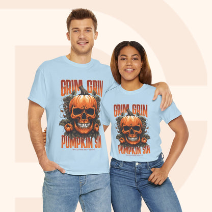 Grin Grin Pumpkin Sin Halloween T-shirt