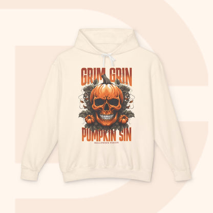 Grin Grin Pumpkin Sweatshirt - Mischievously Cute Halloween Hoodie