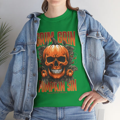 Grin Grin Pumpkin Sin Halloween T-shirt