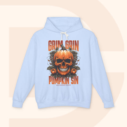 Grin Grin Pumpkin Sweatshirt - Mischievously Cute Halloween Hoodie