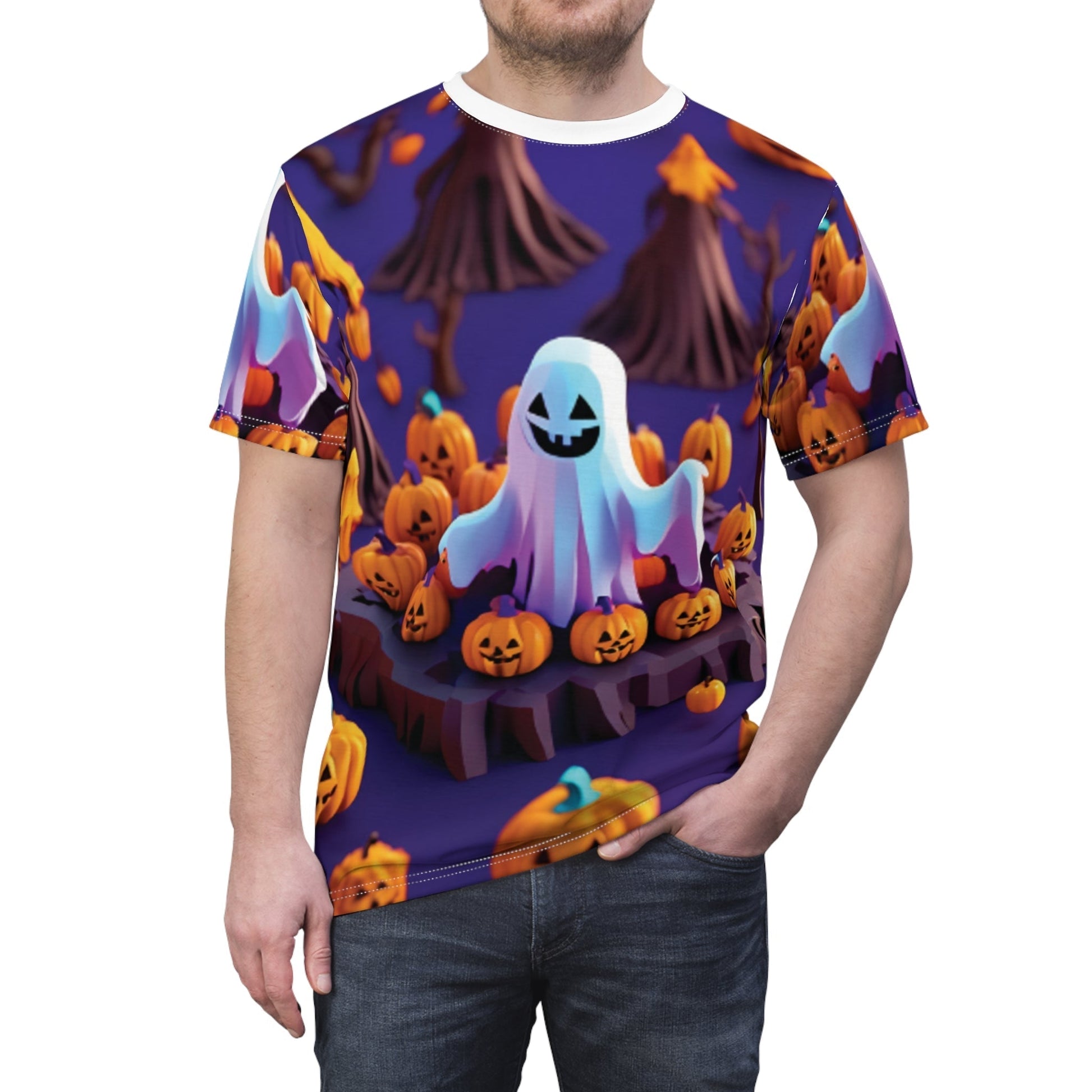 Halloween t Shirts unisex Creepy top Horror Ghostly Face 