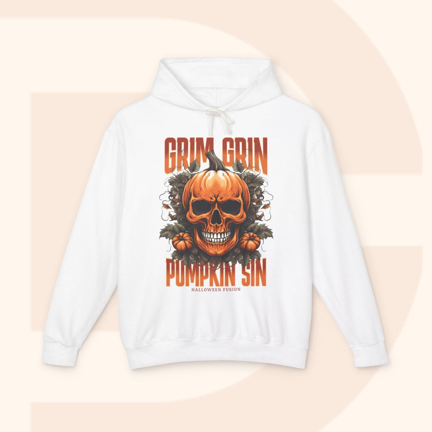 Grin Grin Pumpkin Sweatshirt - Mischievously Cute Halloween Hoodie