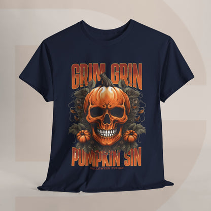 Grin Grin Pumpkin Sin Halloween T-shirt