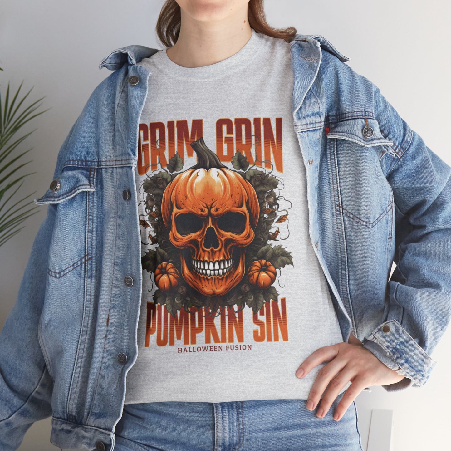 Grin Grin Pumpkin Sin Halloween T-shirt