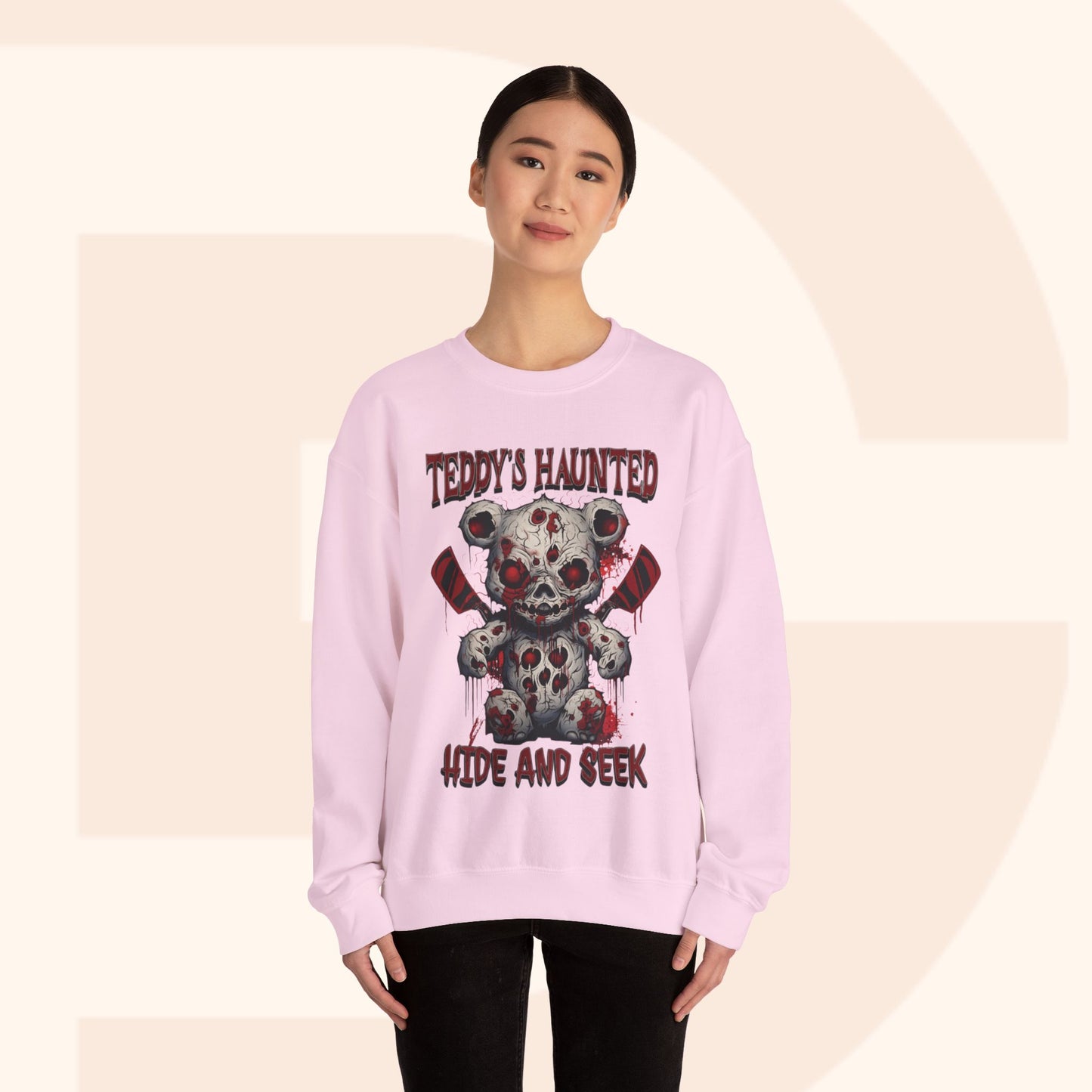 Teddy's Haunted Hide and Seek Halloween Sweatshirt