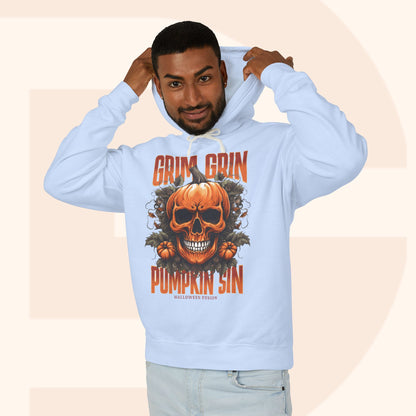 Grin Grin Pumpkin Sweatshirt - Mischievously Cute Halloween Hoodie