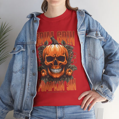 Grin Grin Pumpkin Sin Halloween T-shirt