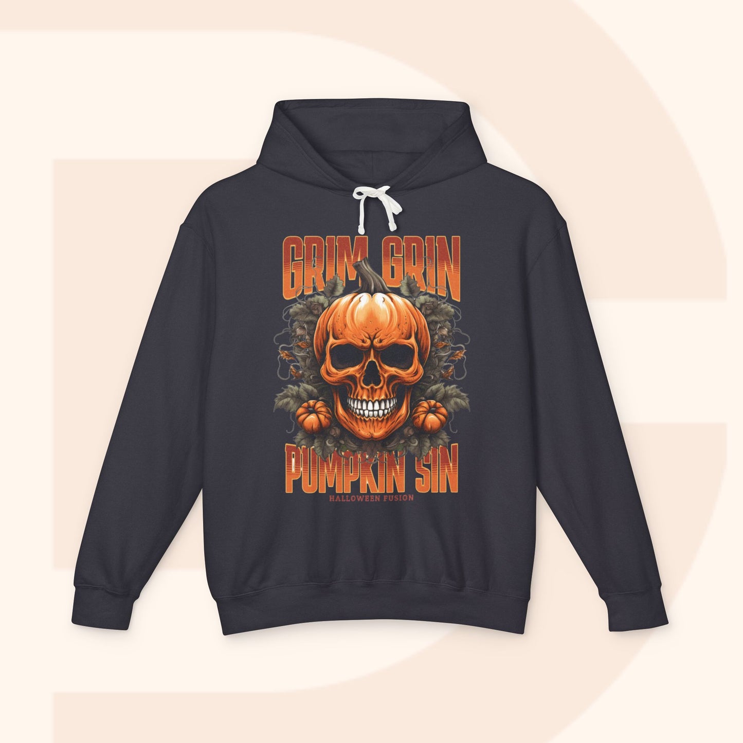 Grin Grin Pumpkin Sweatshirt - Mischievously Cute Halloween Hoodie