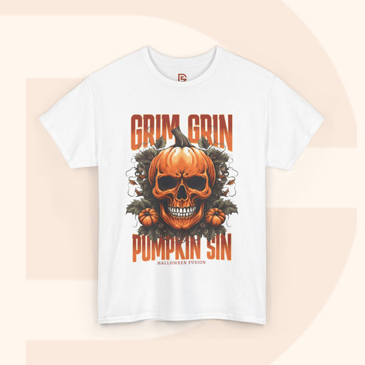 Grin Grin Pumpkin Sin Halloween T-shirt