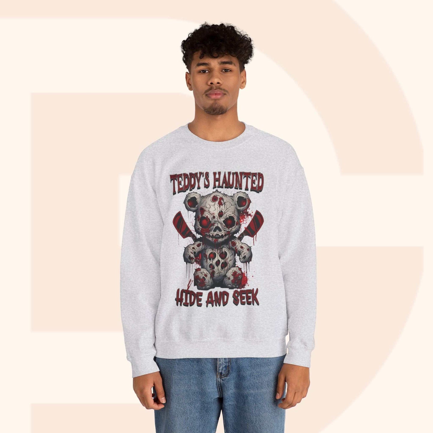 Teddy's Haunted Hide and Seek Halloween Sweatshirt