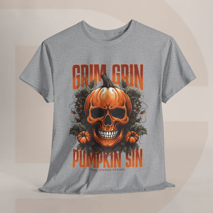 Grin Grin Pumpkin Sin Halloween T-shirt