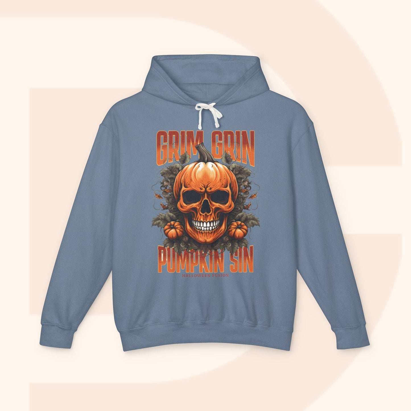 Grin Grin Pumpkin Sweatshirt - Mischievously Cute Halloween Hoodie