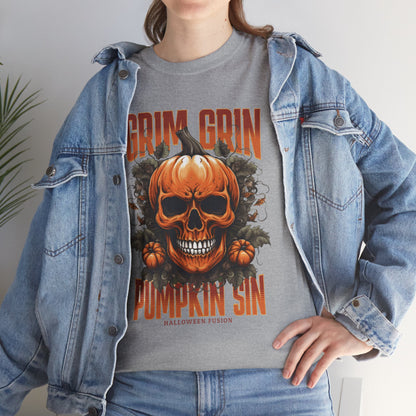 Grin Grin Pumpkin Sin Halloween T-shirt