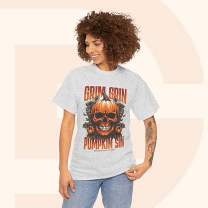 Grin Grin Pumpkin Sin Halloween T-shirt